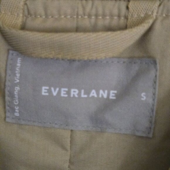 Everlane The Bomber Jacket Oversized Gender Neutral Khaki Jacket Size S - Picture 10 of 11